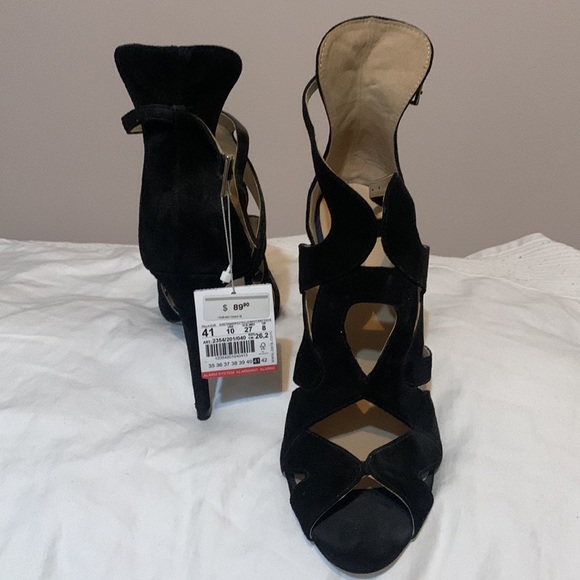 New with tags Black genuine suede Zara heel. Size 41 (womens 10) - Picture 5 of 6